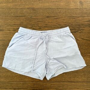 H&M Men's Lavender Elastic-Waist Athletic Shorts